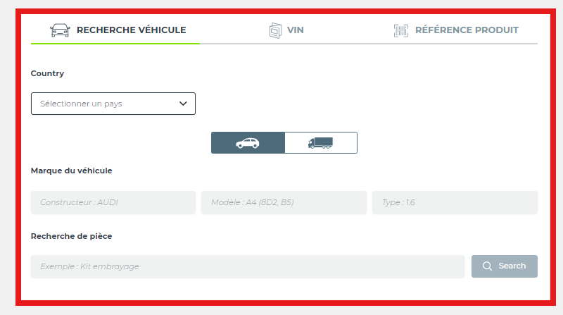 outil TechAssist VALEO trouver sa référence